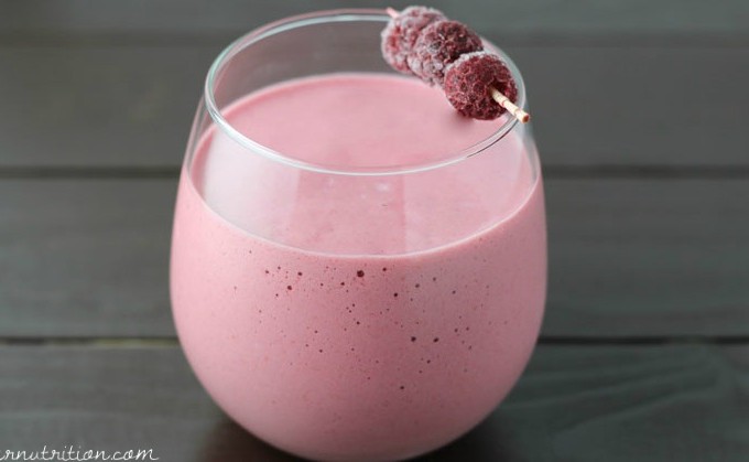 Raspberry Protein Shake Smoothie