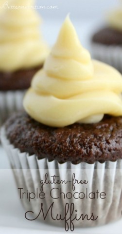 {gluten free} Triple Chocolate Muffins, the Perfect Nutrient Dense Snack or Dessert! | Butter Nutrition