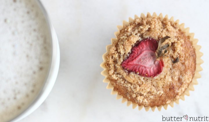 Gluten Free Strawberry Rhubarb Muffins | Butter Nutrition