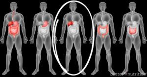 human body image highlighting the liver