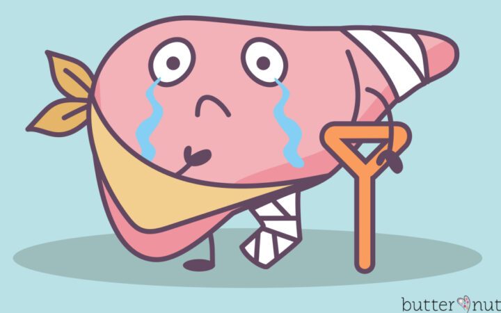 Image of a sick liver crying